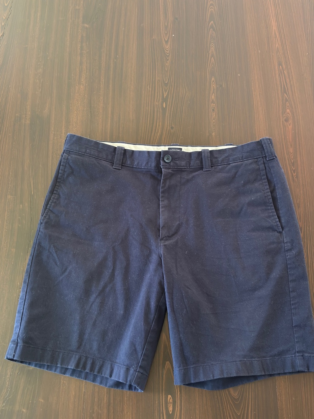 2 Pack J. Crew Cotton Chino Shorts - Navy and White - Picture 2 of 6